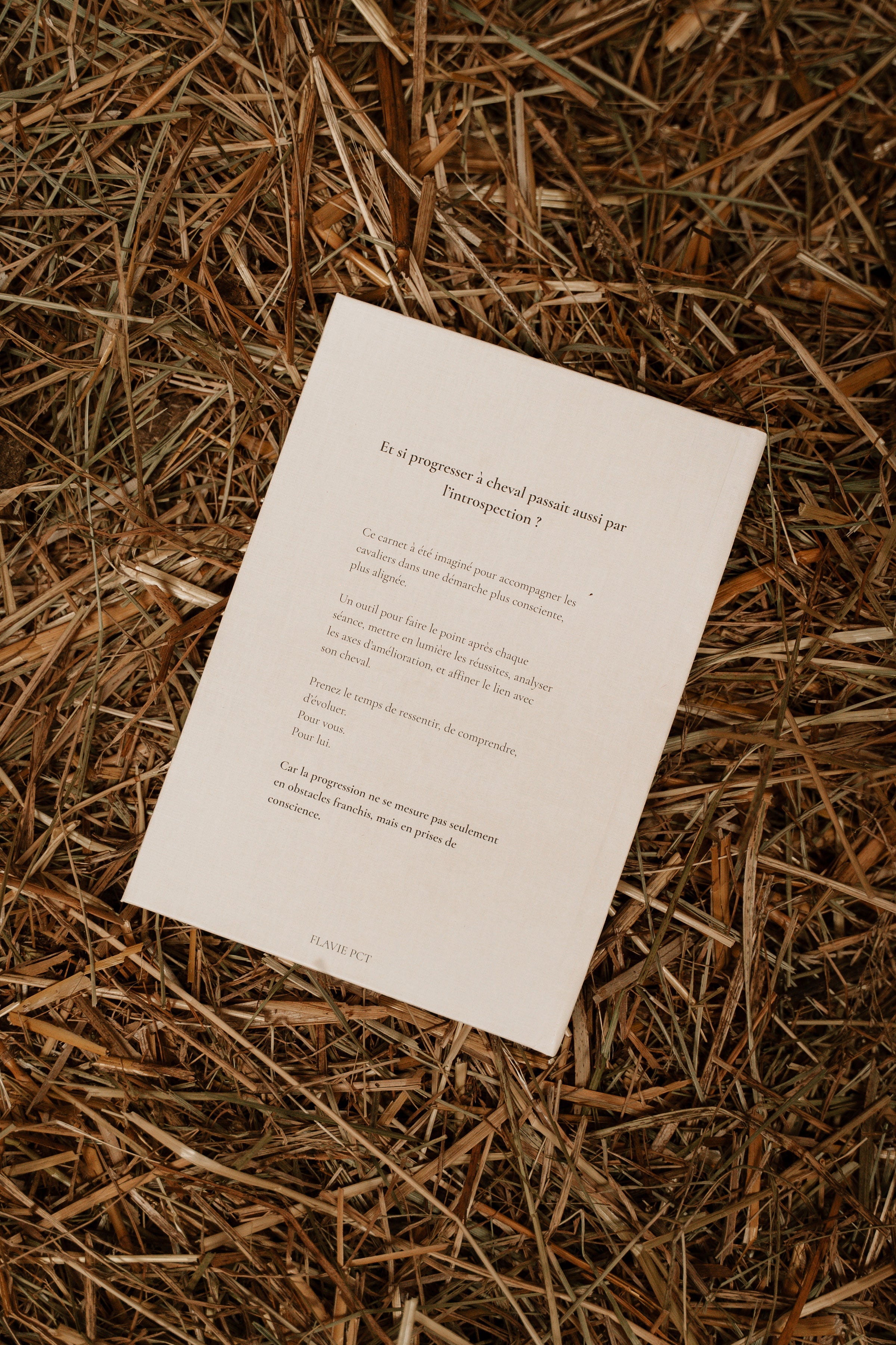 Ton carnet de progression et d'introspection équestre